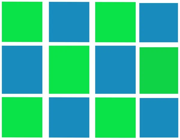 Green Blue Square White Line — Stock Photo, Image