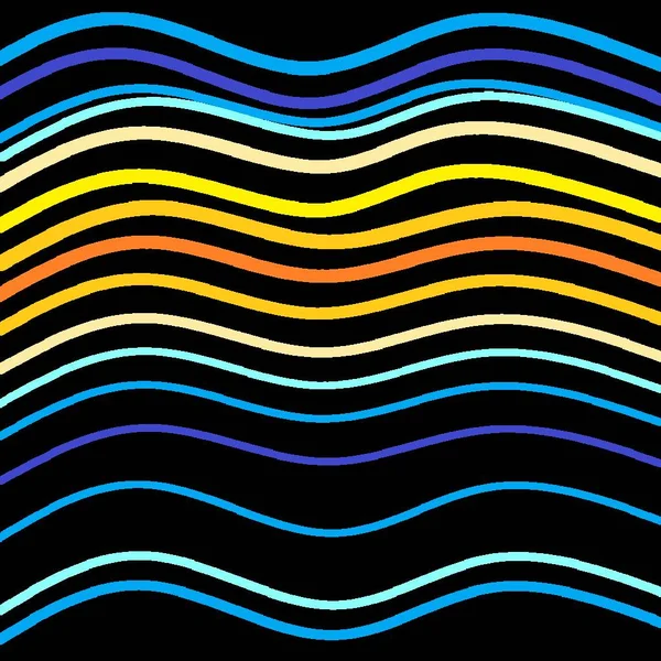 dalgalar sarı turuncu ve mavi