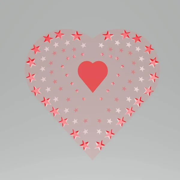 kırmızı kalpler ve yıldızlar