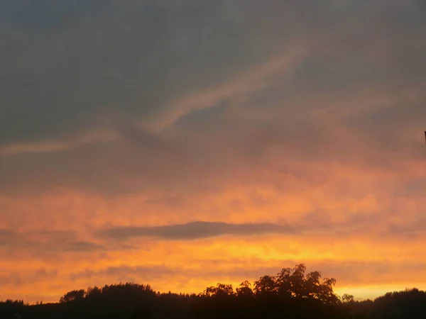 Abendhimmel Sonne Wolke — Stockfoto