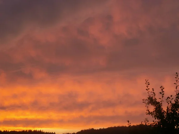Abendhimmel Sonne Wolke — Stockfoto