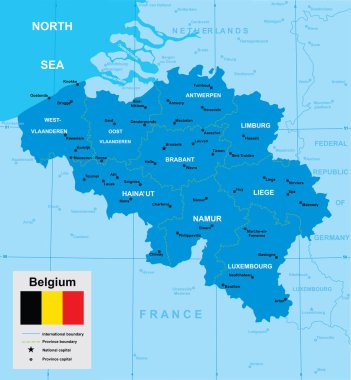 Vektör Haritası Belçika