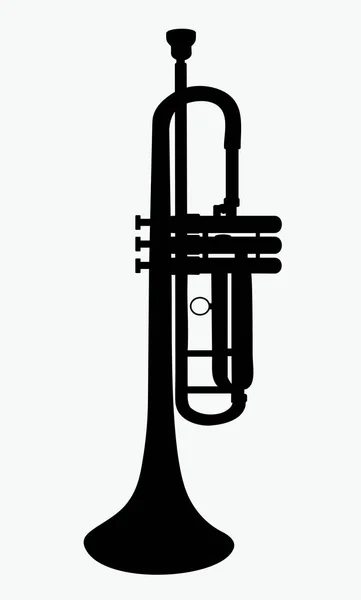 Vector silhouette of trumpet — Stock Vector