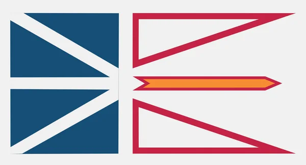 Vlag Van Canadese Provincie Newfoundland Labrador Vector Illustratie — Stockvector