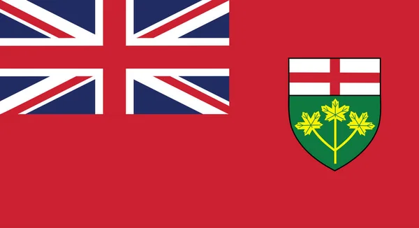 Vlag Van Canadese Provincie Ontario Vector Illustratie — Stockvector