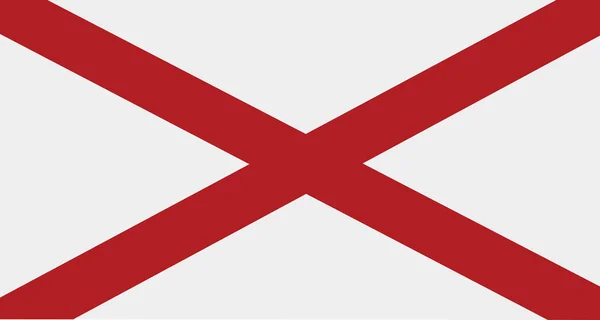 Vlag Van Amerikaanse Staat Alabama Vector Illustratie — Stockvector