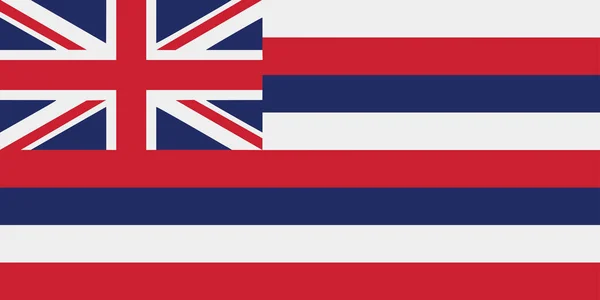 Hawaii Eyaletinin Bayrağı Vektör Illüstrasyonu — Stok Vektör