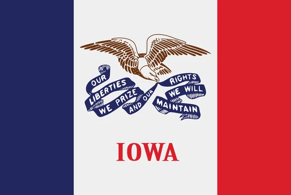 Bandera Del Estado Estadounidense Iowa Vector Ilustración — Vector de stock