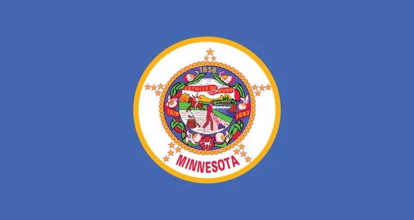 Bandera Del Estado Americano Minnesota Vector Ilustración — Vector de stock