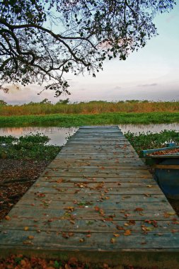 Bir nehir brach üzerinde sessiz bir yer