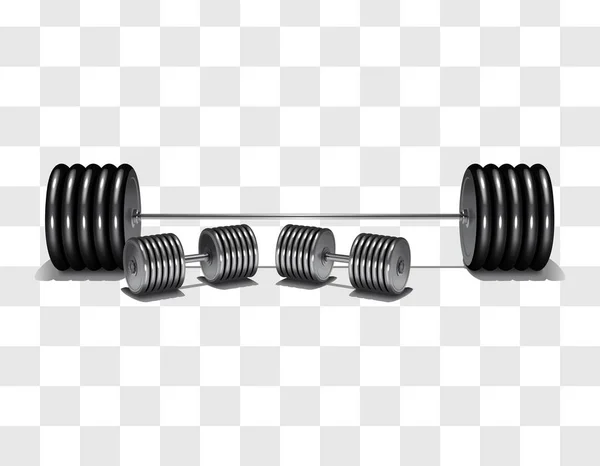 Muskellifting Symbol Fitness Langhantel Fitness Symbol Trainingshanteln Isoliert Vektor Gewichtheben — Stockfoto