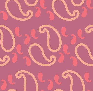 Dikişsiz desen beyaz bir arka plan üzerinde güzel desenli salatalık. Türk, Hint, Farsça. Vektör çizim