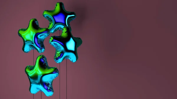 婚礼装饰气球3d 渲染 — 图库照片