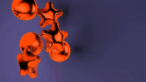 Воздушные шары для украшения свадеб 3D рендеринг — стоковое фото