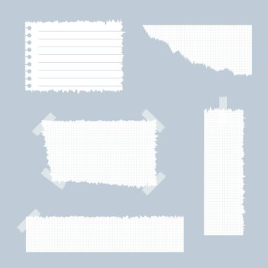 Sevimli el çizimleri, boş yırtık kağıt levha yapışkan not defteri bant, konuşma balonu düşün, konuş, şablon, metin kutusu afiş çerçevesi, düz tasarım, vektör, illüstrasyon