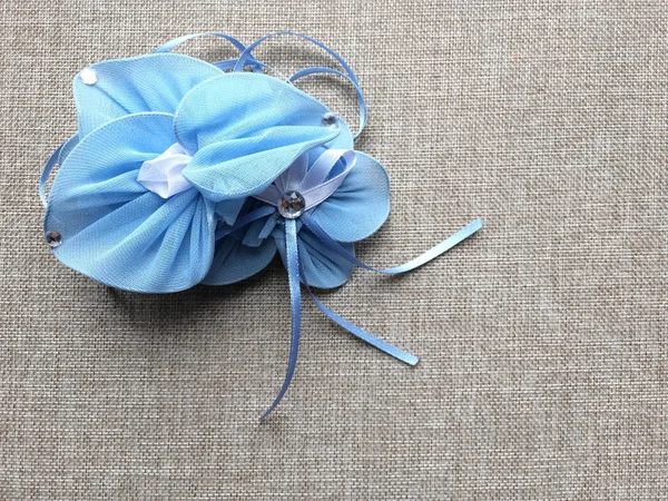 Haarspeld Bloem Blauw Decoratie Handwerk — Stockfoto