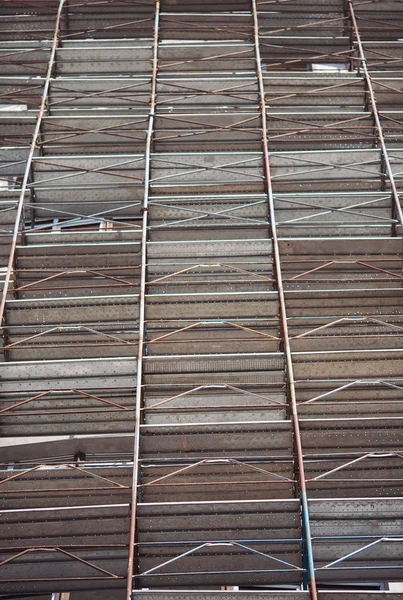 Nieuwbouw Aanbouw Steigers Beton — Stockfoto