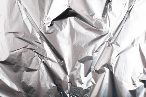 Skrynkliga Aluminiumfolie Konsistens Bakgrund Skrynkliga Aluminiumfolie — Stockfoto