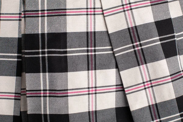 塔尔坦格子天然棉织物 背景的无缝磁贴纹理 — 图库照片