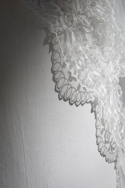 Texture White Lace Wall Stock Photo