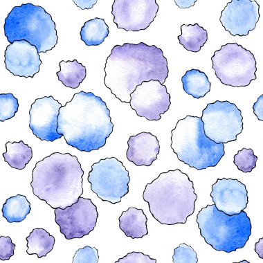 Kar balyalı suluboya soyut desen. El boyama Suluboya. Kumaş, kağıt ve diğer baskı ve web projeleri için dikişsiz desen.