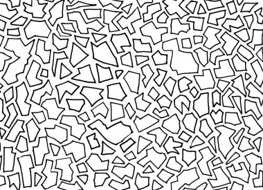 Basit düzensiz grafik nesneleri. Beyaz arka plan üzerinde el illüstrasyon. Duvar kağıdı, kumaş, ambalaj, sarmalayıcı, şablon için tasarım.