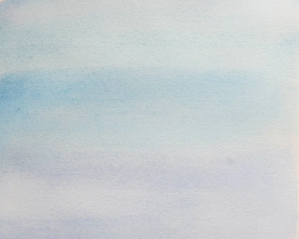 Abstraktní ručně malovaná modrá akvarel na pozadí bílého papíru. Modré tahy štětce návrh pozadí izolovaný-ilustrace — Stock fotografie