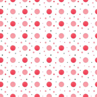 Polka noktasız desen, noktalı kumaş desen, beyaz geçmişe dönük arka plan üzerinde kırmızı leke çocuklar için blog, web tasarımı, hatıra defterleri, parti ya da bebek partisi davetiyeleri ve düğün kartları.