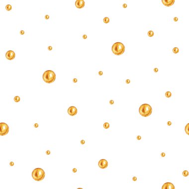 Polka noktasız desen, kuyumcu blogu, web tasarımı, hatıra defterleri, parti veya bebek partisi davetiyeleri ve düğün kartları için beyaz zemin üzerinde altın inci bulunan noktalı kumaş dokusu.