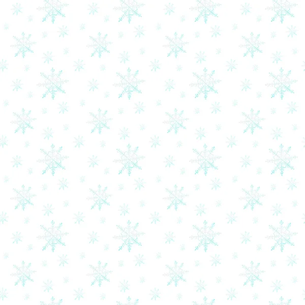 Naadloze winter sneeuwvlokken patroon. Aquarel Kerst achtergrond. Handgetekende stof papier textuur ontwerp — Stockfoto