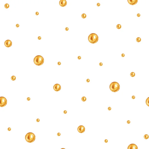 Polka dots Seamless pattern, dotted fabric texture with gold pearl on white background for jewelry shop blog, web design, scrapbooks, party or baby shower invitations and wedding cards. — Stock Photo, Image