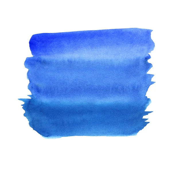 Wh上の水彩画のグラデーションブルーとダークブルーのイラスト — ストック写真