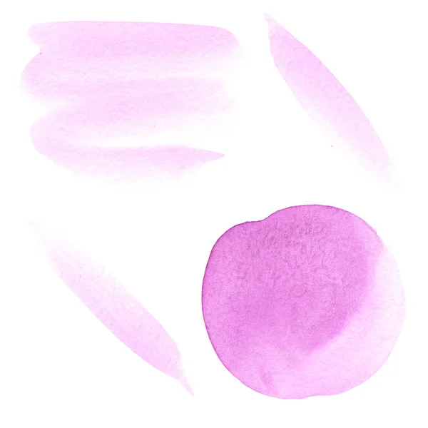 Абстрактна пляма і мазки з рожевого і фіолетового акварелі b — стокове фото