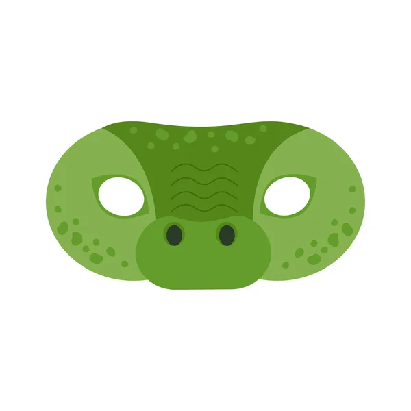 Illustration Von Karnevalsmasken Tiere Afrika Krokodil Augenmaske Für Maskerade Kinderfest — Stockvektor