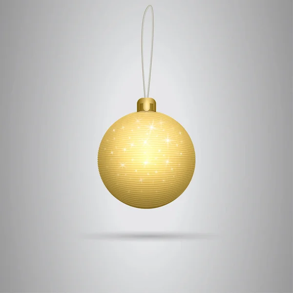 Jouet de Noël en or — Image vectorielle