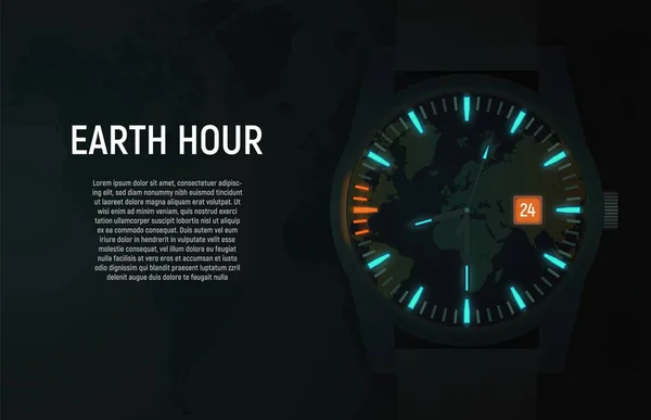 地球小时时间 — 图库矢量图片