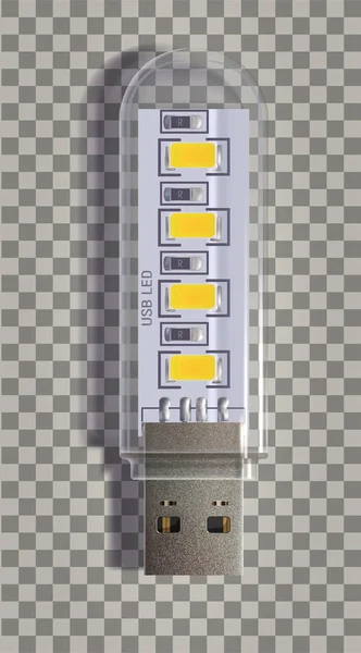LED lamp 4 bronnen uit — Stockvector