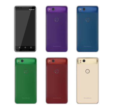 farklı renklerde akıllı telefon