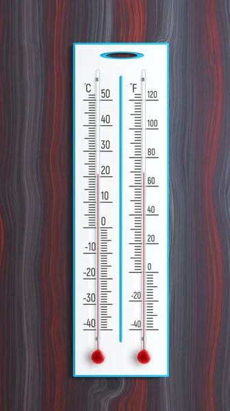 Thermometer mit doppelter Skala — Stockvektor