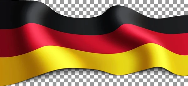 Vector Long German flag on transparent background — Stock Vector