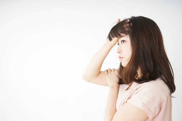 Young Woman Developing Fever Because Cold — Stock Photo, Image