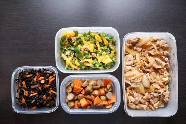 Lunch Boxes Tasty Food Close View — Stock Photo, Image