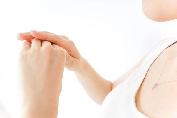 Mulher Usando Creme Cuidados Com Mãos Conceito Cuidados Com Mãos — Fotografia de Stock