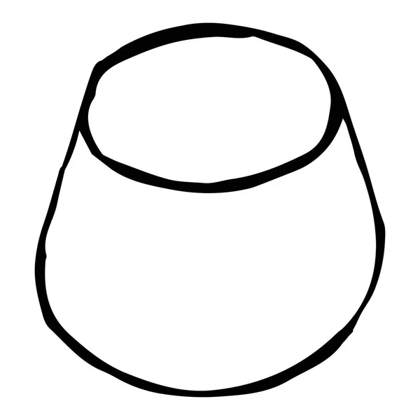 Fruto de cono. Boceto, dibujo a mano. Esquema negro sobre fondo blanco. Ilustración vectorial — Archivo Imágenes Vectoriales