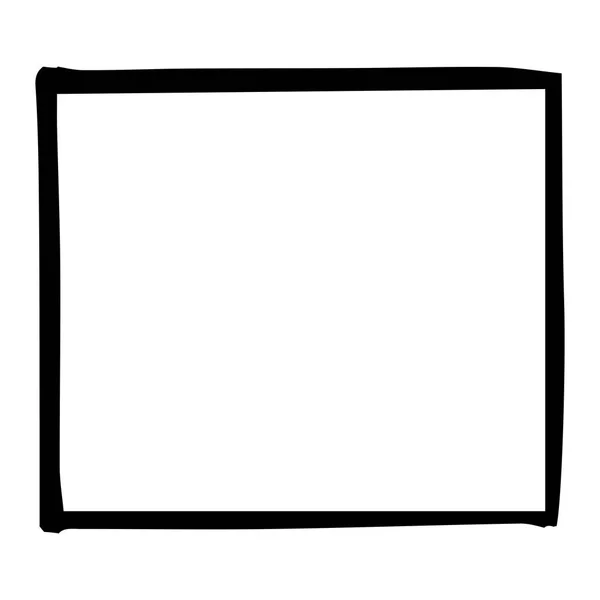 Rectangle. Sketch, hand drawing. Black outline on white background. Vector illustration — Stock Vector