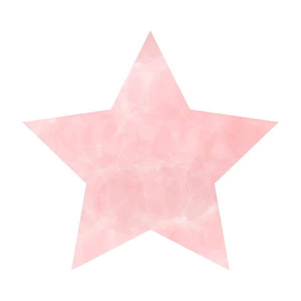 Ροζ απομονωμένο ενιαίο διαφανές αστέρι — Φωτογραφία Αρχείου