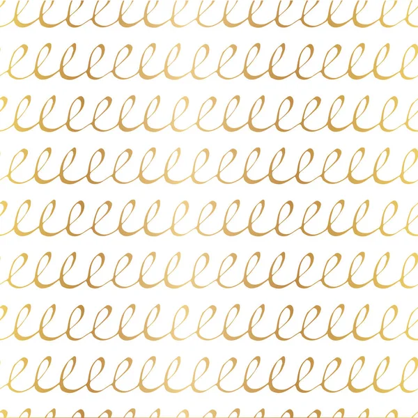 Bezešvé vzory s kresbami perem rukopisu. Zlaté obrysy na bílém pozadí. Vektorová ilustrace. Eps10 — Stockový vektor