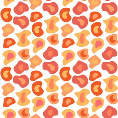 Sarı ve turuncu soyut sıvı düz sıçramaları sonbahar dikişsiz desen. Vektör illüstrasyon. Eps10