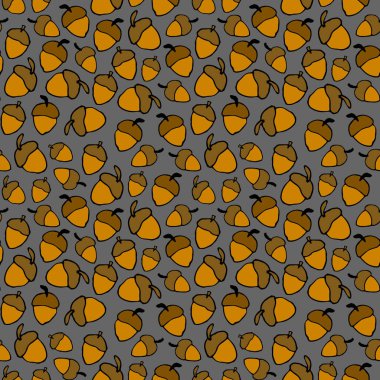 Dikensiz palamut deseni. El çizimi çizimi. Gri arka planda renkli bir taslak. Vektör çizimi. Bölüm 10