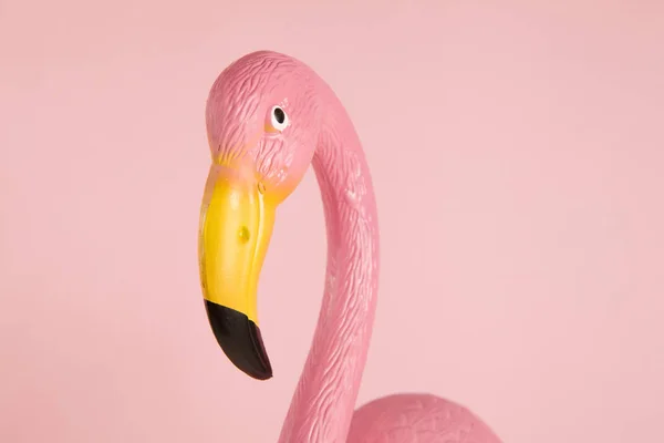 Pembe arka plan üzerinde pembe flamingo — Stok fotoğraf